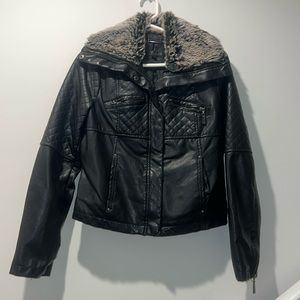 Faux leather jacket